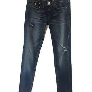 True Religion Julie Distress Jeans skinny  28 mint